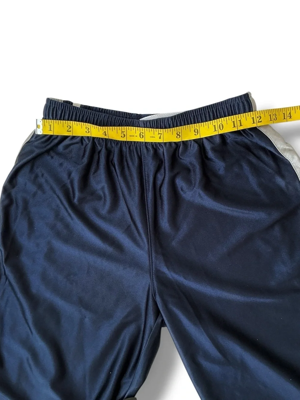 Nike Track Pants Drawstring Elasticized Waist Zip Leg Hem Navy Blue Youth Large
